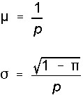 Geometric Distribution Mean and Sigma