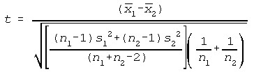 TF - 2sample Means Var Equal