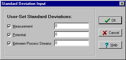 User Std Dev Form