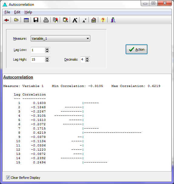 autocorrelation Form