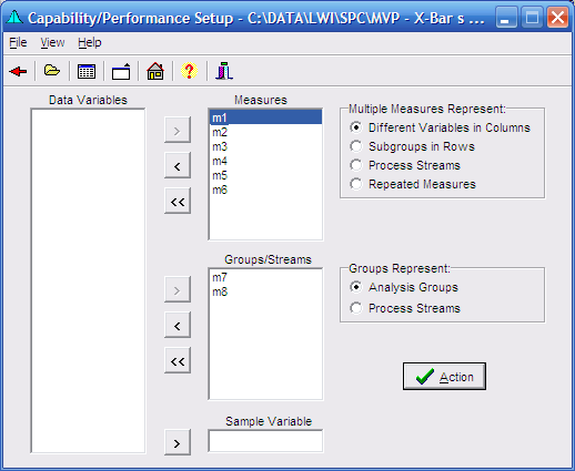 Capability/Performance & Distribution Analysis Form